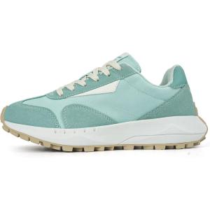 imageJABASIC Women Lace Up Fashion Sneakers Comfortable Vintage Walking Sports ShoesGreen