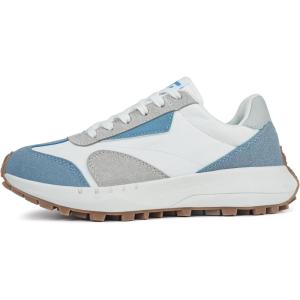 imageJABASIC Women Lace Up Fashion Sneakers Comfortable Vintage Walking Sports ShoesWhiteBlue