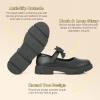 imageJABASIC Girls Mary Jane School Shoes Black Uniform Dress Flats Wedding Party ShoesBlack Pu