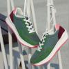 imageJABASIC Women Fashion Sneakers Breathable LaceUp Tennis Running Shoes Comfortable Walking ShoesGreenPink