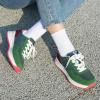 imageJABASIC Women Fashion Sneakers Breathable LaceUp Tennis Running Shoes Comfortable Walking ShoesGreenPink