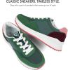 imageJABASIC Women Fashion Sneakers Breathable LaceUp Tennis Running Shoes Comfortable Walking ShoesGreenPink