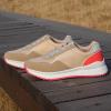 imageJABASIC Women Fashion Sneakers Breathable LaceUp Tennis Running Shoes Comfortable Walking ShoesKhakiPink