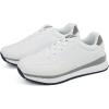 imageJABASIC Women Fashion Sneakers Breathable LaceUp Tennis Running Shoes Comfortable Walking ShoesWhite