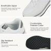 imageJABASIC Women Fashion Sneakers Breathable LaceUp Tennis Running Shoes Comfortable Walking ShoesWhite