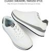 imageJABASIC Women Fashion Sneakers Breathable LaceUp Tennis Running Shoes Comfortable Walking ShoesWhite