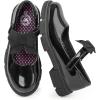 imageJABASIC Girls Mary Jane School Shoes Black Uniform Dress Flats Wedding Party ShoesBlack Patent