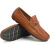 imageJABASIC Kids Penny Loafer Casual SlipOn Moccasin Flats Boys Dress ShoesTan