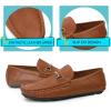 imageJABASIC Kids Penny Loafer Casual SlipOn Moccasin Flats Boys Dress ShoesTan