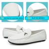 imageJABASIC Kids Penny Loafer Casual SlipOn Moccasin Flats Boys Dress ShoesWhite