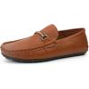 imageJABASIC Kids Penny Loafer Casual SlipOn Moccasin Flats Boys Dress ShoesTan