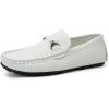 imageJABASIC Kids Penny Loafer Casual SlipOn Moccasin Flats Boys Dress ShoesWhite