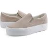imageJABASIC Women Slipon Platform Loafers Casual Comfortable Loafer ShoesBeige