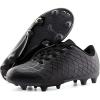 imageJABASIC Kids Outdoor Soccer Cleats Athletic Firm Ground Football ShoesBlack