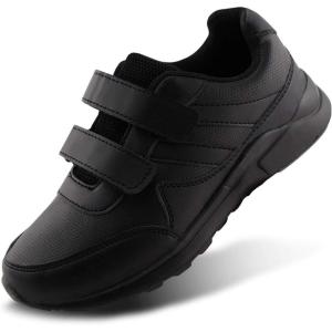 imageJABASIC Kids BlackWhite Hook and Loop School Uniform SneakerBlack