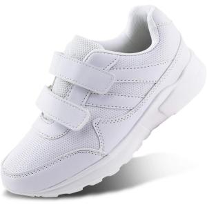 imageJABASIC Kids BlackWhite Hook and Loop School Uniform SneakerWhite