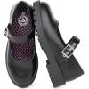 image:imageJABASIC Girls Mary Jane School Shoes with Socks Set Black Uniform Shoes Hook Loop Shoes for KidsBlack
