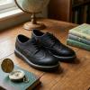image:imageJABASIC Boys Oxfords Casual Wingtip Brogue Shoes Comfort Uniform Formal Dress SneakersBlack