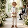 image:imageJABASIC Boys Oxfords Casual Wingtip Brogue Shoes Comfort Uniform Formal Dress SneakersBrown