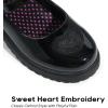 image:imageJABASIC School Shoes for Girls Mary Jane Uniform Oxford Dress Shoes with Knee High SocksBlack