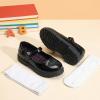 image:imageJABASIC School Shoes for Girls Mary Jane Uniform Oxford Dress Shoes with Knee High SocksBlack