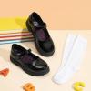 image:imageJABASIC School Shoes for Girls Mary Jane Uniform Oxford Dress Shoes with Knee High SocksBlack