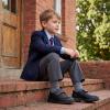 image:imageJABASIC Boys School Uniform Shoes Lightweight Kids Formal Dress Shoes SlipOn Loafers with Hook and Loop StrapBlack