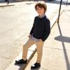 image:imageJABASIC Boys SlipOn School Uniform Shoes NonSlip Comfortable Loafers for KidsBlack