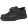 image:imageJABASIC Boys School Uniform Shoes Lightweight Kids Formal Dress Shoes SlipOn Loafers with Hook and Loop StrapBlack