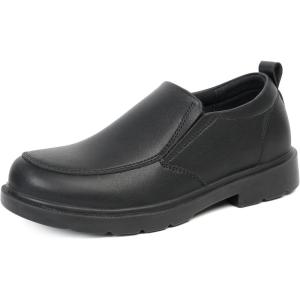 image:imageJABASIC Boys SlipOn School Uniform Shoes NonSlip Comfortable Loafers for KidsBlack