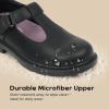 image:imageJABASIC Girls Lightweight NonMarking TStrap School Uniform Shoes Mary Jane FlatsBlack
