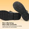 image:imageJABASIC Girls Mary Jane School Dress Shoes Hook Loop Strap NonMarking Sole for Everyday and PartiesBlack