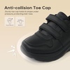 image:imageJABASIC Kids Double Hook and Loop School Uniform Sneakers NonSlip Comfort Shoes for Boys GirlsBlack