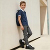 image:imageJABASIC Kids Double Hook and Loop School Uniform Sneakers NonSlip Comfort Shoes for Boys GirlsBlack