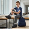 image:imageJABASIC Kids Double Hook and Loop School Uniform Sneakers NonSlip Comfort Shoes for Boys GirlsBlack