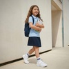 image:imageJABASIC Kids Double Hook and Loop School Uniform Sneakers NonSlip Comfort Shoes for Boys GirlsWhite