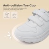 image:imageJABASIC Kids Double Hook and Loop School Uniform Sneakers NonSlip Comfort Shoes for Boys GirlsWhite
