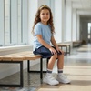 image:imageJABASIC Kids Double Hook and Loop School Uniform Sneakers NonSlip Comfort Shoes for Boys GirlsWhite