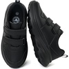 image:imageJABASIC Kids Double Hook and Loop School Uniform Sneakers NonSlip Comfort Shoes for Boys GirlsBlack