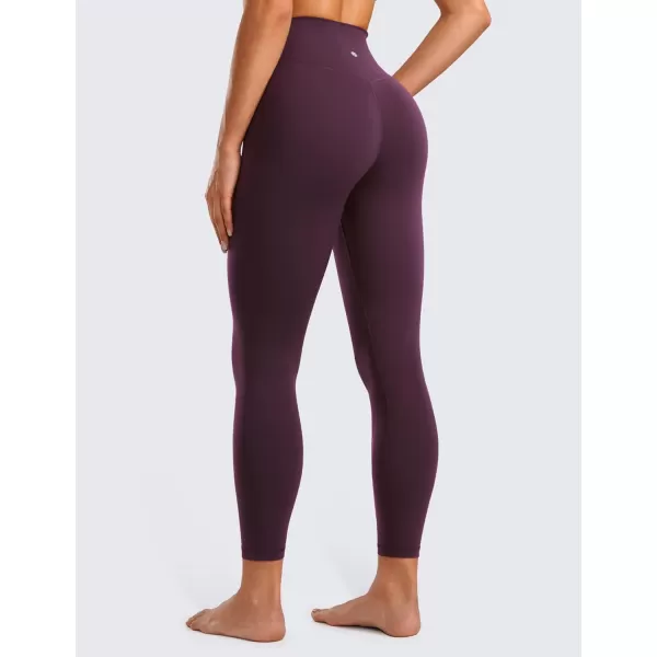 CRZ YOGA Womens Butterluxe Cross Waist Workout Leggings 25  28  V Crossover High Waisted Gym Athletic Yoga LeggingsDeep Purple