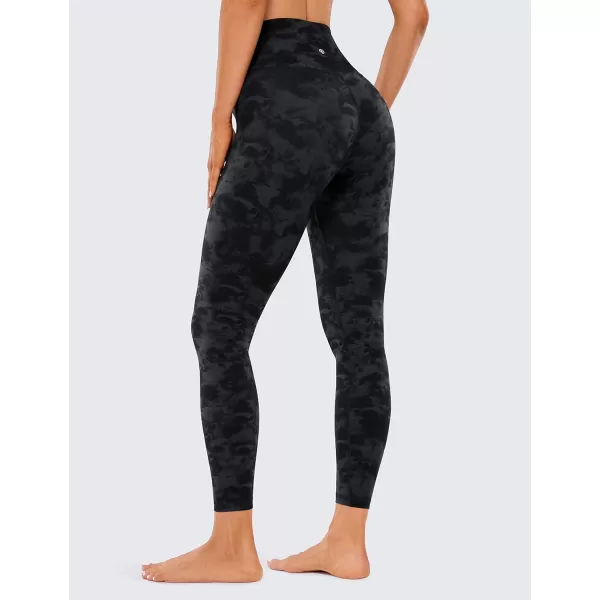 CRZ YOGA Womens Butterluxe Cross Waist Workout Leggings 25  28  V Crossover High Waisted Gym Athletic Yoga LeggingsTie Dye Smoke Ink