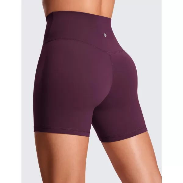 CRZ YOGA Womens Butterluxe Crossover Biker Shorts 3  5  Criss Cross High Waisted Workout Yoga Shorts Buttery SoftDeep Purple