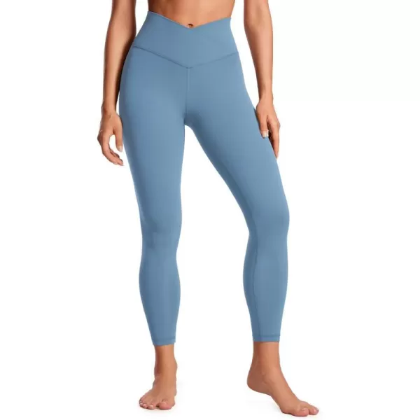 CRZ YOGA Womens Butterluxe Cross Waist Workout Leggings 25  28  V Crossover High Waisted Gym Athletic Yoga LeggingsUniverse Blue