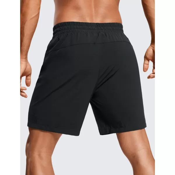 CRZ YOGA Mens 2 in 1 Running Shorts with Liner  7 Quick Dry Workout Sports Athletic Shorts with PocketsBlack