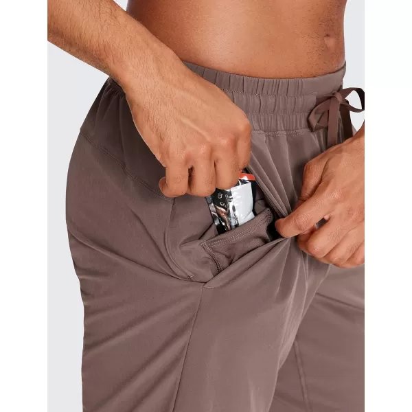 CRZ YOGA Mens 2 in 1 Running Shorts with Liner  7 Quick Dry Workout Sports Athletic Shorts with PocketsBrown Rock