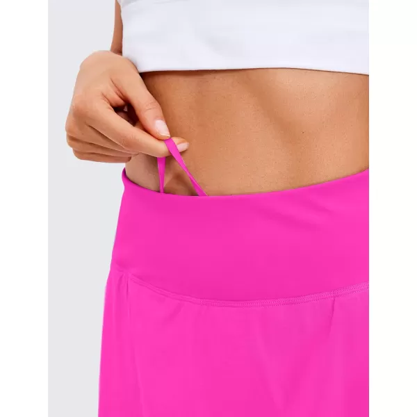 CRZ YOGA Pleated Tennis Skorts Skirts for Women with Pockets 1315  High Waisted Golf Skirts Workout Casual SkirtsHibiscus Purple