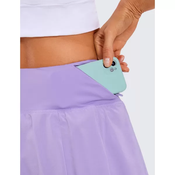 CRZ YOGA Pleated Tennis Skorts Skirts for Women with Pockets 1315  High Waisted Golf Skirts Workout Casual SkirtsLilac