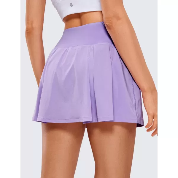 CRZ YOGA Pleated Tennis Skorts Skirts for Women with Pockets 1315  High Waisted Golf Skirts Workout Casual SkirtsLilac