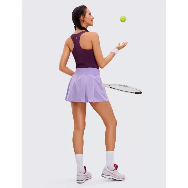 CRZ YOGA Pleated Tennis Skorts Skirts for Women with Pockets 1315  High Waisted Golf Skirts Workout Casual SkirtsLilac