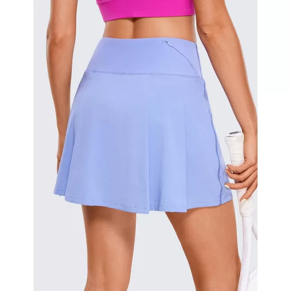 CRZ YOGA Pleated Tennis Skorts Skirts for Women with Pockets 1315  High Waisted Golf Skirts Workout Casual SkirtsPeriwinkle Purple